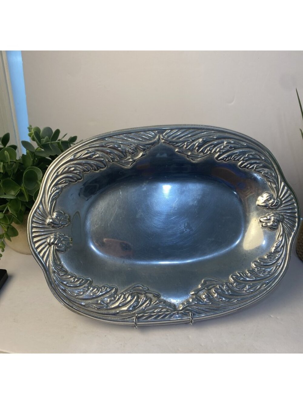Wilton Armetale Serving Plate Dish Acanthus Small Rectangular Tray